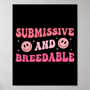 Poster Submisso E Dócil Groovy - Uni-adultos, Preto