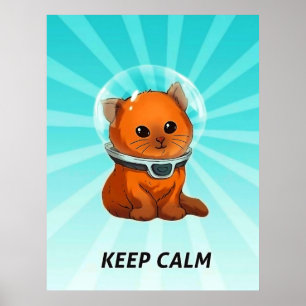 Poster Subnauta Manter Gatinho Calmo Cor Fixa