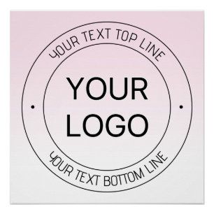 Pôster Substituição Fácil de Logo e Texto Editável Rosa O