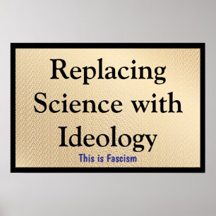 Poster Substituindo Ciência por Ideologia