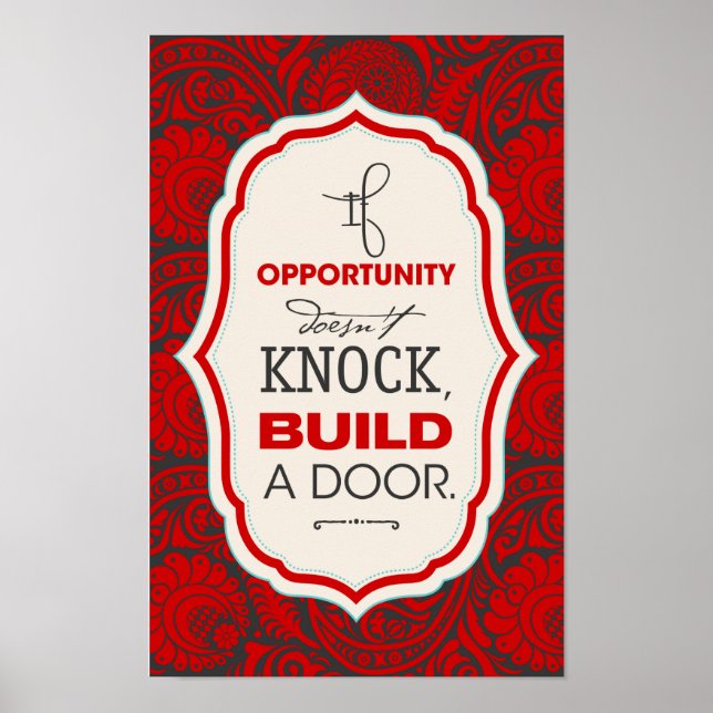 Pôster Substituir Obstáculos Citação Motivacional (Frente)