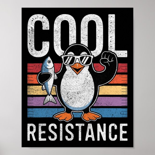 Poster Subtle Cool Resistance Penguin Tariffs Protest Ant (Frente)
