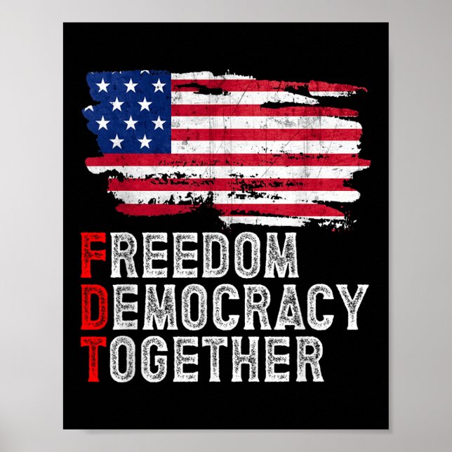Poster Subtle Political Freedom Democracy Together Americ (Frente)