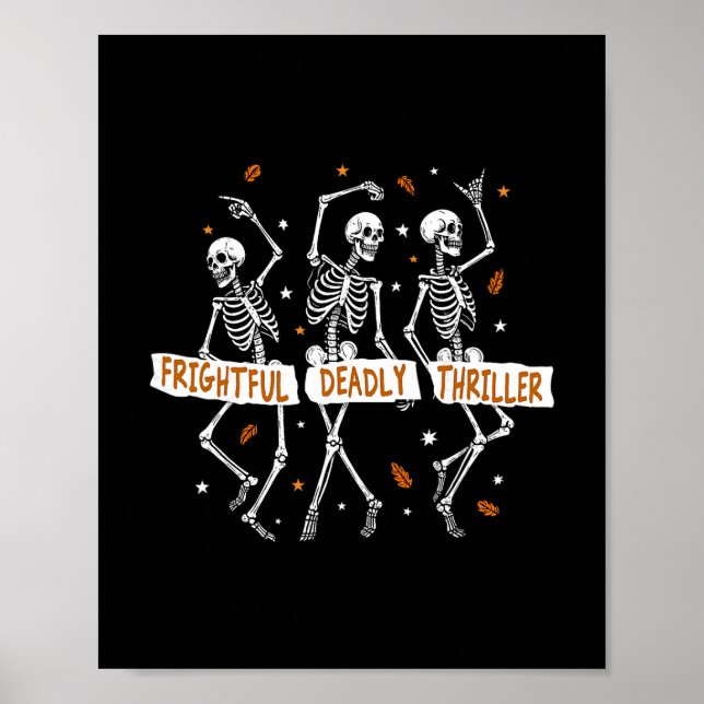 Poster Subtle Trump Halloween Skeleton Frightful Deadly T (Frente)