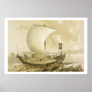 Pôster Sucata japonesa, bar. por Sarony & por Co., c.1856