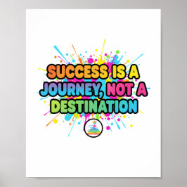 Poster Success Is a Journey Motivational Quote Design