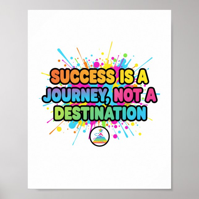 Poster Success Is a Journey Motivational Quote Design (Frente)
