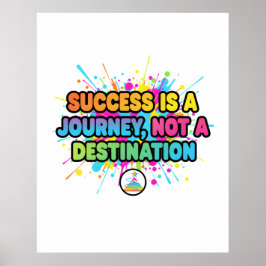 Poster Success Is a Journey Motivational Quote Design