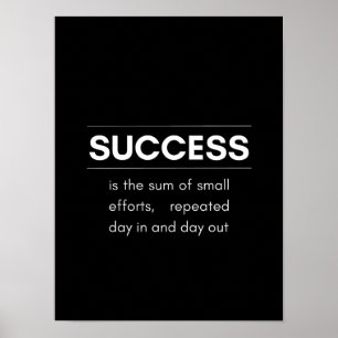 Poster Sucesso é a soma de pequenos esforços - Motivacion