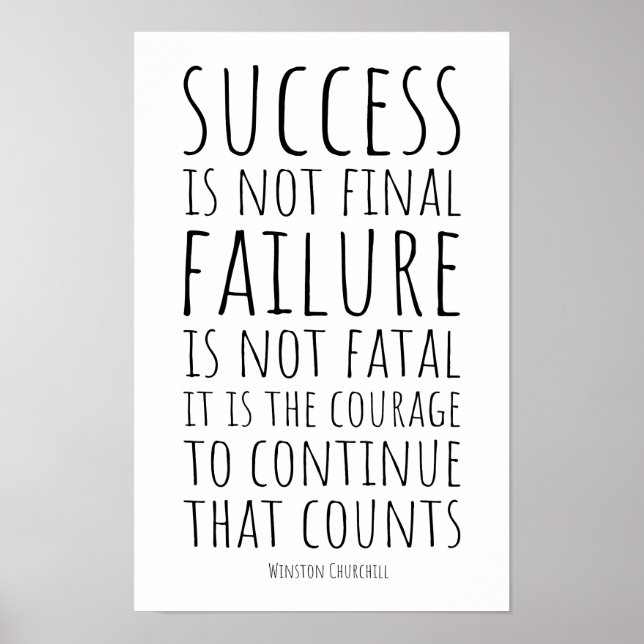 Poster Sucesso Não É Final, Falha Não É Fatal (Frente)