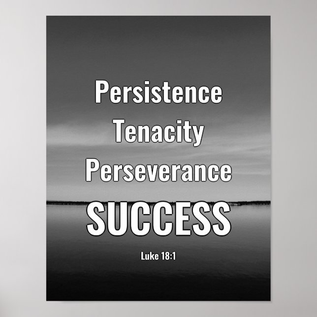 Poster SUCESSO | Persistência | CINZAS de Escritura (Frente)