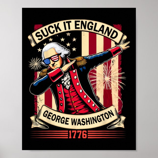 Poster Suck It England Shirt Usa Flag 4th Of Julian Patri (Frente)