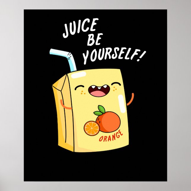 Poster Suco Seja Seu Engraçado Sumo Laranja Arroado Dardo (Frente)