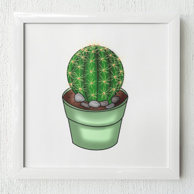 Poster Suculente de Cactus desenhado à mão (Criador carregado)