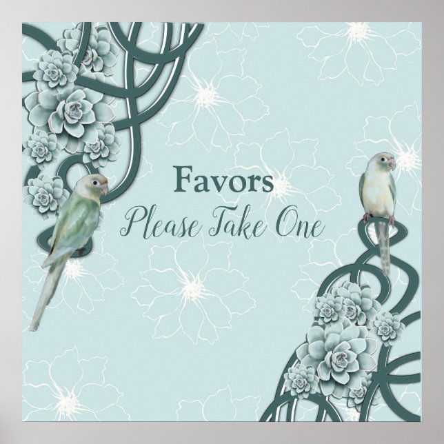 Poster Sucultivos Verdes do Pinheiro Azul (Frente)