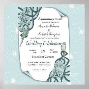 Poster Sucultivos Verdes do Pinheiro Azul