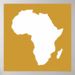 Pôster Sudão Brown África Austral<br><div class="desc">O mapa africano traçado em branco com cores contrastantes na paleta "Safari" de Emporio Moffa inspirada pela ousada aventura e natureza selvagem do continente.</div>