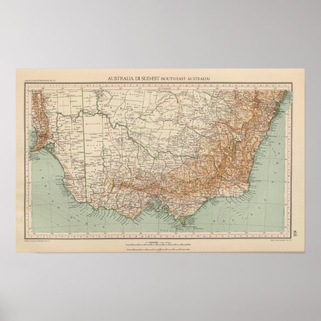 Pôster Sudeste da Austrália por 168 (Frente)