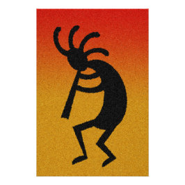 Pôster Sudoeste Desert Sunset Dancing Kokopelli