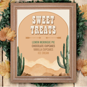 Poster Sudoeste do Deserto Russo Cactus Sweets & Dessert