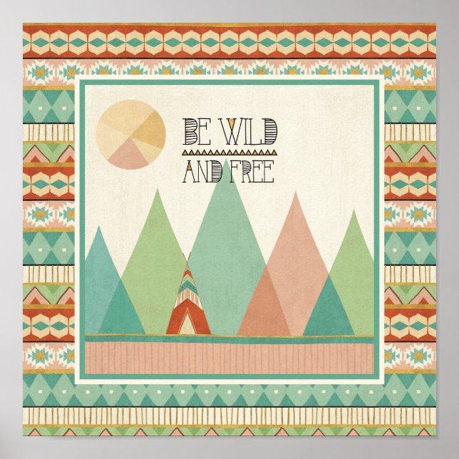 Pôster Sudoeste Geo II| Seja selvagem e livre (Frente)