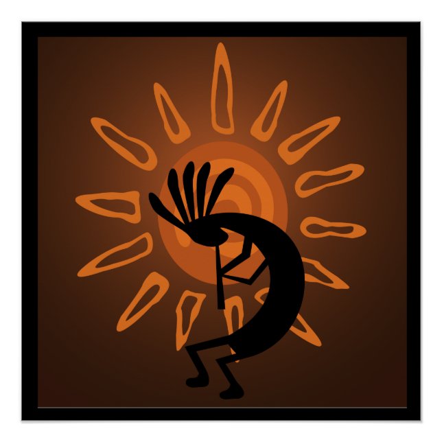 Pôster Sudoeste Kokopelli Sun Poster Russo (Frente)