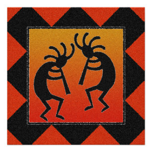 Pôster Sudoeste que dança o design de Kokopelli