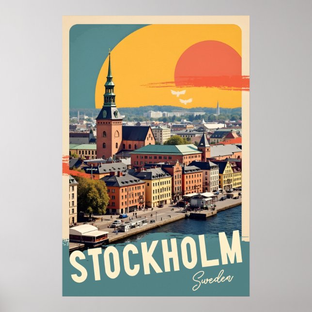 Poster Suecia de Estocolmo (Frente)