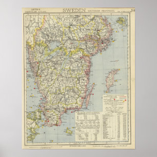 Poster Suecia, do sul