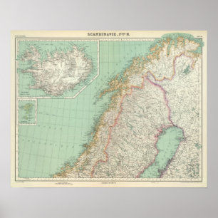 Poster Suecia e Islândia