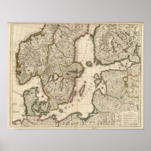 Pôster Suecia, Noruega, Europa