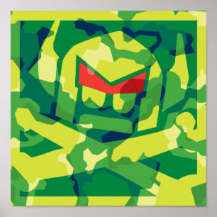 Pôster Sueco de Camo no verde