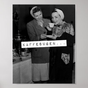 Poster Sueco de Kaffesugen dizendo para Need um café T-S