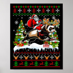 Poster Suéter de Natal para Crianças e Família com Papai 