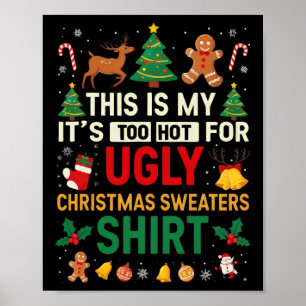 Poster Suéteres de Natal Feios Demais Engraçados Homens M