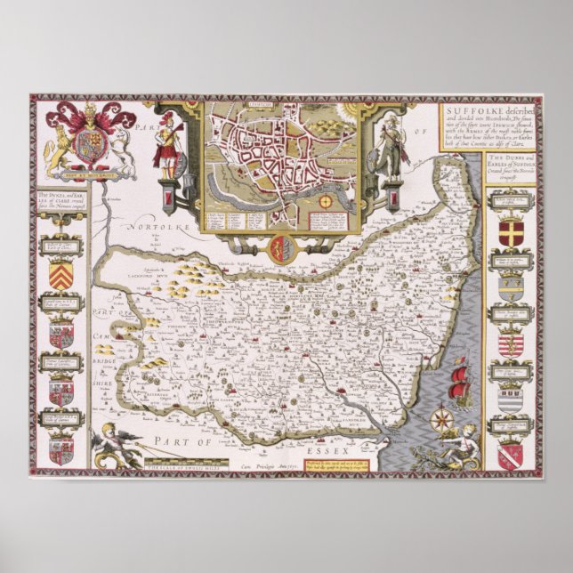 Pôster Suffolk e a situação de Ipswich (Frente)