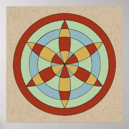 Poster Suffolk Hexafoil (Daisy Wheel)