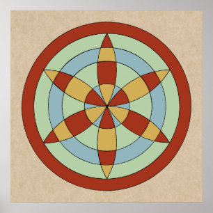 Poster Suffolk Hexafoil (Daisy Wheel)