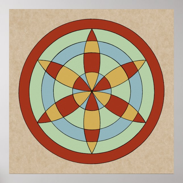 Poster Suffolk Hexafoil (Daisy Wheel) (Frente)