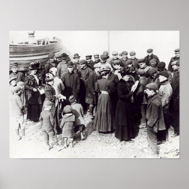 Pôster Suffragetes em Hastings, 1908 (Frente)