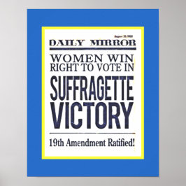 Poster Suffragette Victory Headlines agosto 1920 copy