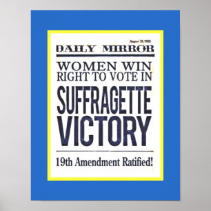 Poster Suffragette Victory Headlines agosto 1920 copy