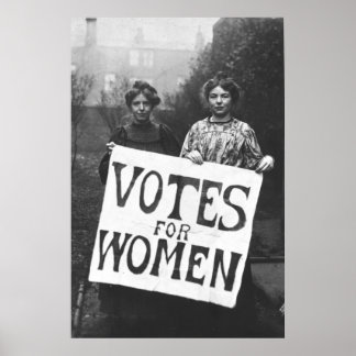 Poster Suffragettes - Annie Kenny, Christabel Pank