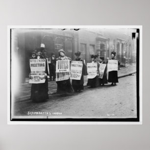 Pôster Suffragettes que marcham de Londres