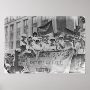 Poster Suffragettes que montam um flutuador