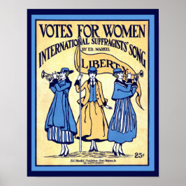 Poster Suffragettes Vintage - Folha de Votações Cópia do