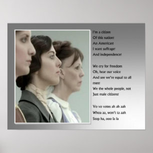 Poster Sufrágio da mulher