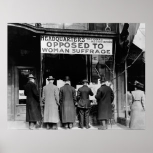 Pôster Sufrágio Grupo da Anti-Mulher, 1911