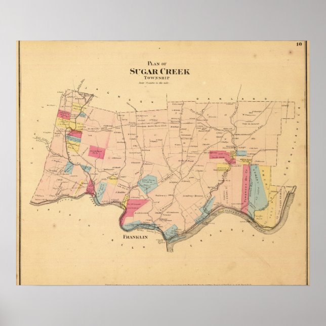 Pôster Sugar Creek Township (Frente)
