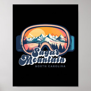 Poster Sugar Mountain Carolina do Norte Férias de Esqui N